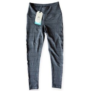 NWT prAna Transform 7/8 Leggings in Charcoal Stripe, XS